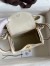 Hermes Mini Lindy Handmade Bag In Craie Swift Leather