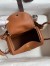 Hermes Mini Lindy Handmade Bag In Gold Swift Leather