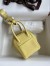 Hermes Mini Lindy Handmade Bag In Jaune Poussin Swift Leather