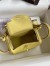 Hermes Mini Lindy Handmade Bag In Jaune Poussin Swift Leather