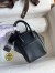 Hermes Mini Lindy Handmade Bag In Black Swift Leather
