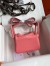 Hermes Mini Lindy Handmade Bag In Rose Lipstick Swift Leather