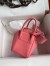 Hermes Mini Lindy Handmade Bag In Rose Lipstick Swift Leather