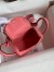 Hermes Mini Lindy Handmade Bag In Rose Lipstick Swift Leather