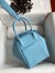 Hermes Lindy 26 Handmade Bag In Blue Atoll Clemence Leather