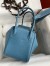 Hermes Lindy 26 Handmade Bag In Blue Jean Clemence Leather