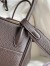 Hermes Lindy 26 Handmade Bag In Ebene Clemence Leather