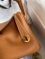 Hermes Lindy 26 Handmade Bag In Gold Clemence Leather