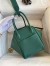 Hermes Lindy 26 Handmade Bag In Malachite Clemence Leather