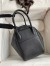 Hermes Lindy 26 Handmade Bag In Black Clemence Leather 