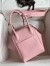 Hermes Lindy 26 Handmade Bag In Rose Sakura Clemence Leather 