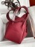 Hermes Lindy 26 Handmade Bag In Ruby Clemence Leather 