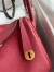 Hermes Lindy 26 Handmade Bag In Ruby Clemence Leather 