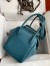 Hermes Lindy 26 Handmade Bag In Vert Bosphore Clemence Leather 