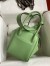 Hermes Lindy 26 Handmade Bag In Vert Cypres Swift Calfskin