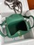 Hermes Lindy 30 Handmade Bag In Malachite Clemence Leather 