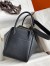 Hermes Lindy 30 Handmade Bag In Black Clemence Leather 