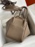 Hermes Lindy 30 Handmade Bag In Taupe Clemence Leather
