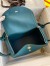 Hermes Lindy 30 Handmade Bag In Vert Bosphore Clemence Leather