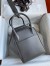 Hermes Lindy 30 Handmade Bag In Grey Swift Calfskin 