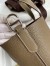 Hermes In The Loop 18 Handmade Bag in Taupe Clemence Leatherther