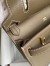 Hermes Jypsiere Mini Handmade Bag In Taupe Swift Calfskin 