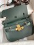 Hermes Jypsiere Mini Handmade Bag In Vert Rousseau Swift Calfskin 