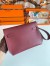 Hermes Kelly Depeches 25 Pouch in Bordeaux Epsom Calfskin 