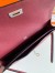 Hermes Kelly Depeches 25 Pouch in Bordeaux Epsom Calfskin 