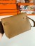 Hermes Kelly Depeches 25 Pouch in Sesame Epsom Calfskin