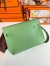 Hermes Kelly Depeches 25 Pouch in Vert Criquet Epsom Calfskin 