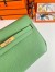 Hermes Kelly Depeches 25 Pouch in Vert Criquet Epsom Calfskin 