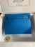 Hermes Kelly Danse II Handmade Bag In Blue Hydra Evercolor Calfskin