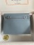 Hermes Kelly Danse II Handmade Bag In Blue Lin Evercolor Calfskin