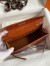 Hermes Kelly Pochette Handmade Bag In Gold Matte Alligator Leather