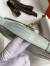 Hermes Kelly Pochette Handmade Bag In Pearl Grey Matte Alligator Leather
