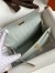 Hermes Kelly Pochette Handmade Bag In Pearl Grey Matte Alligator Leather