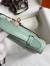 Hermes Kelly Pochette Handmade Bag In Vert D'eau Matte Alligator Leather 