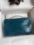 Hermes Kelly Pochette Handmade Bag In Colvert Shiny Alligator Leather