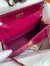 Hermes Kelly Pochette Handmade Bag In Rose Scheherazade Shiny Alligator Leather