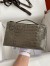 Hermes Kelly Pochette Handmade Bag In Taupe Shiny Alligator Leather