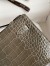 Hermes Kelly Pochette Handmade Bag In Taupe Shiny Alligator Leather