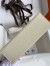 Hermes Kelly Pochette Handmade Bag In Craie Epsom Calfskin
