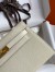 Hermes Kelly Pochette Handmade Bag In Craie Epsom Calfskin