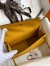 Hermes Kelly Pochette Handmade Bag In Jaune Ambre Epsom Calfskin