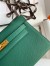 Hermes Kelly Pochette Handmade Bag In Malachite Epsom Calfskin