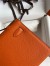 Hermes Kelly Pochette Handmade Bag In Orange Epsom Calfskin