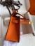 Hermes Kelly Pochette Handmade Bag In Orange Epsom Calfskin