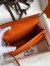 Hermes Kelly Pochette Handmade Bag In Orange Epsom Calfskin