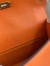 Hermes Kelly Pochette Handmade Bag In Orange Epsom Calfskin